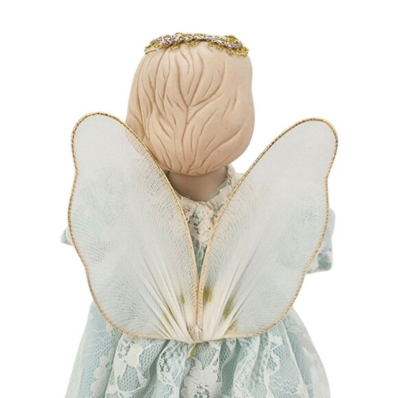 Vintage Avon Christmas Tree Snow Angel Tree Topper Doll Ceramic 10.5" Tall Blue - Picture 8 of 14